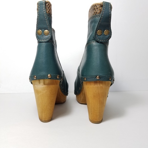 Sanita jade ankle bootie wood clog size 37 or 6 - Picture 3 of 8